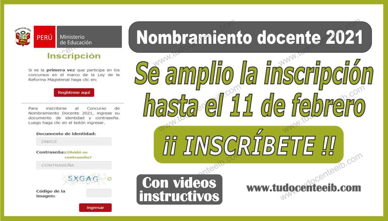 MINEDU: Se Amplía Inscripciones Para Concurso De Nombramiento 2021 ...