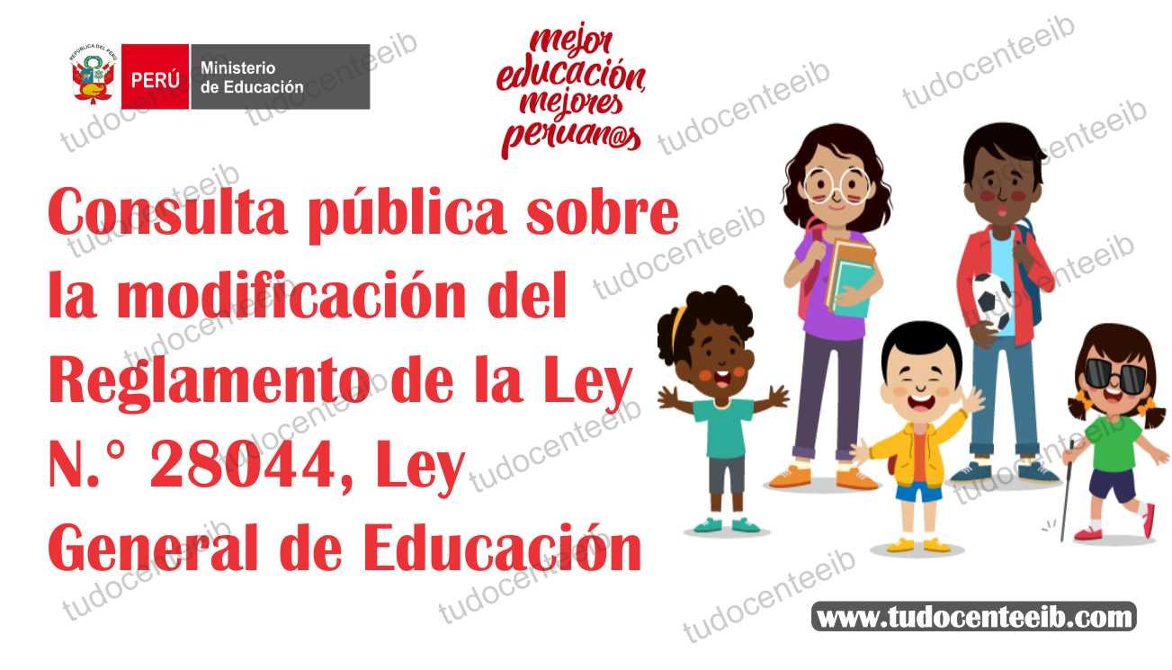 MINEDU: Consulta Pública Sobre La Modificación Del Reglamento De La Ley ...