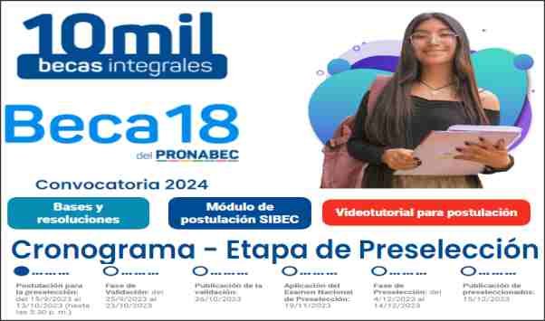 Requisitos Para Postular A La Etapa De Preselección Beca 18-PRONABEC